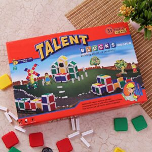 Talent Blocks Game, Building & Construction Blocks Game, Easy to Make His/her Own Design Model (31 Models with 120Pcs)