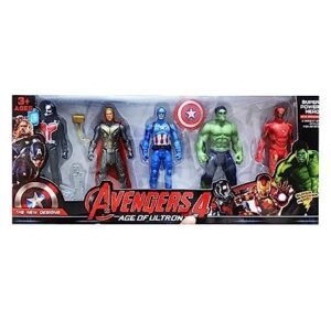 Avenger Super Hero, Toy Set of 5 Super Hero Action Figure for Boys Girls, Best Gift for Birthday Festivals Multicolored