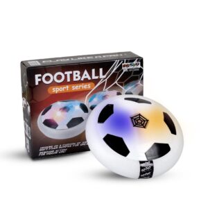 Gooyo Floating Hover Football with Colorful Flash Light Effect, Indoor & Outdoor Pro Air Football Game for Kids, Gifts