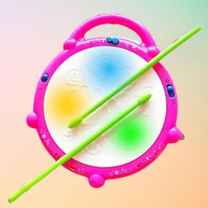 3D Flash Drum, Flash Light, Musical Sound, Learning & Educational, Birthday Gift for Boys & Girls 3 Years