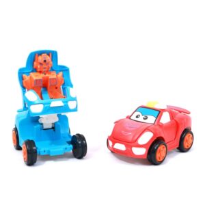 2 In 1 Transformer Robot Car Toys For Kids With 360° Rotation, Friction Powered Car Toys Vehicle Playset For Kids| Racing Car For Kids (Pack 1)