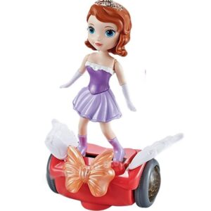 Ice Princess Balancing Car Toy Doll Interactive Revolving Cute Doll Colorful LED Lights and Music for Girls & Boys