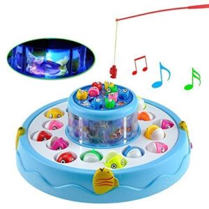 Fish Catching Game Big with 26 Fishes and 4 Pods, Includes Music, Lights - Multi-Color