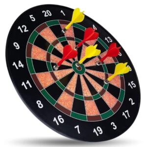 Premium Magnetic 13" Dart Board with Darts - Fun Indoor and Outdoor Dart Game Set Toys for All Ages Kids, Boys and Girls