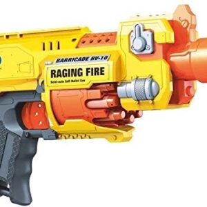Blaze Storm Gun with 20 Soft Bullets Automatic shooting Rotating Magazine Holds 10 soft Bullets Fun Shooting Toy Gun