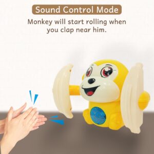 Dancing Monkey Toy, Lights, Sound & Sensor for kids, Spinning Tumble Doll