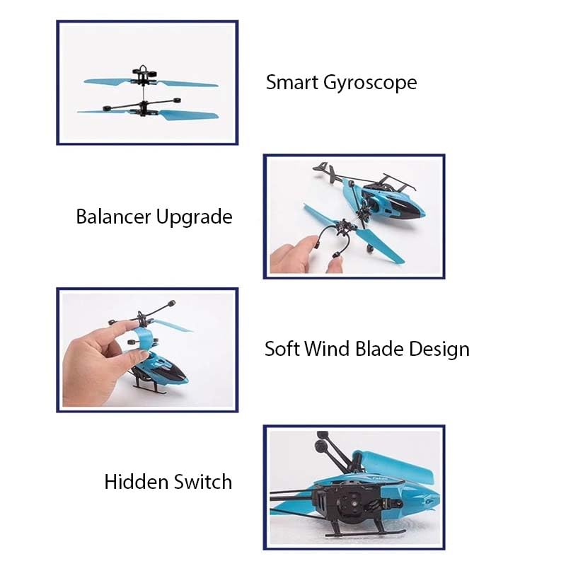 RC Helicopter for Kids - Hand Gravity Sensor, 3D Lights, Charging - Image 6
