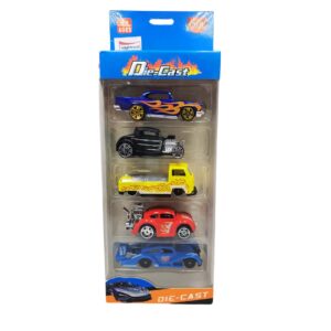 Peppy Pals Die Cast Alloy Metal Model Car Set 1:64 Scale Toy Car Gift Car Set for Kids, Small Racing 5 Set of Cars for Kids Multicolor (Assorted Model)