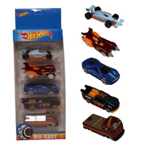 Peppy Pals 5 Metal Car | Hot Wheel Die-cast metal Car Set Gift Pack, (Styles May Vary) Multicolor | Mini Die-cast Toy Metal Cars Set for Kids