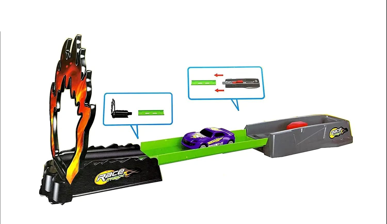 Peppy Pals High Speed Powerful Launch Way Racing Car Launcher Set with 1 Die Cast Metal top speed Stunt Car for Kids.(Multicolor) - Image 4