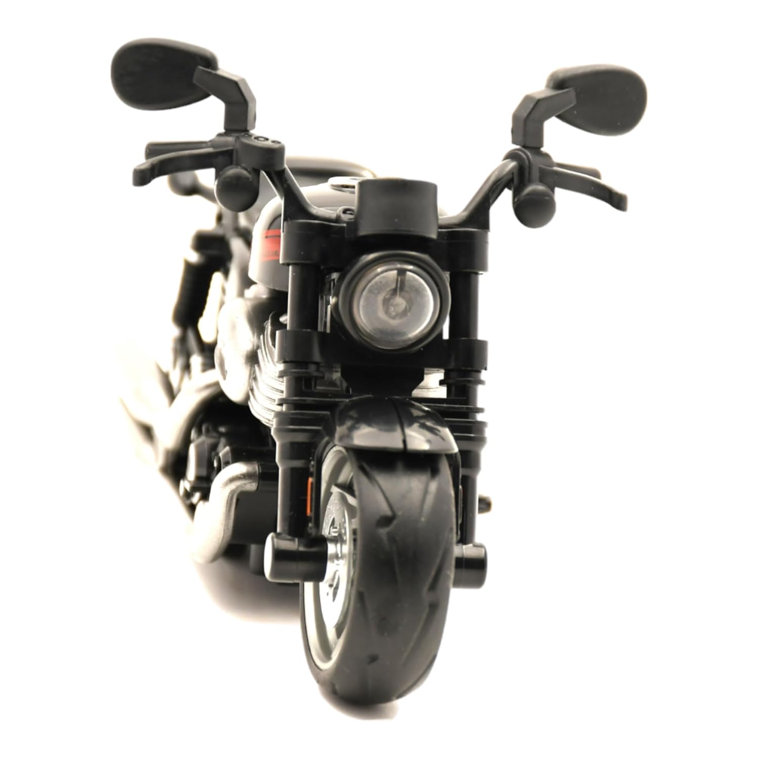 Peppy Pals Diecast Motorcycle Toy Bike 1:14 Scale Model,Pull Back Vehicles Alloy Simulation Superbike - Black and Red - Image 4