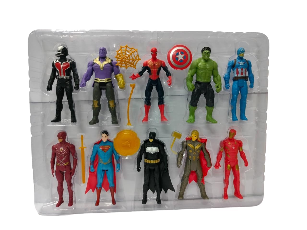 Peppy Pals Superhero Action Figure Toys in Superheroes Set of 10 Figures Toy for Kids (Set of 10 Action Figures) - Image 6